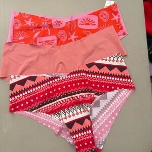 Aerie SMOOTHEZ Cheeky No Show Nylon Blend Panties 3 Pack Bundle